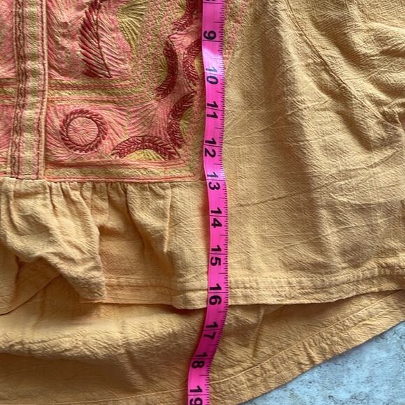 FREE PEOPLE Embroidered Iggie Woven Crop Top Cairo Combo - Picture 13 of 14